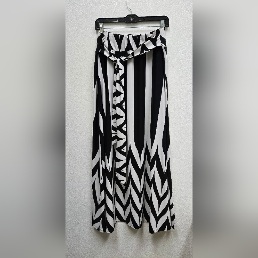 Robert Louis Monochrome Geometric Long Skirt